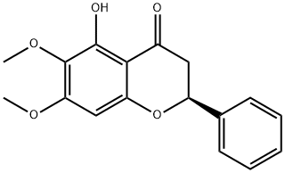 (2S)-2,3-二氢-5-羟基-6,7-二甲氧基-2-苯基-4H-1-苯并吡喃-4-酮, 73695-94-0, 结构式