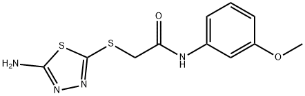 2-[(5-amino-1,3,4-thiadiazol-2-yl)sulfanyl]-N-(3-methoxyphenyl)acetamide 结构式