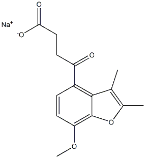 2,3-Dimethyl-7-methoxy-γ-oxo-4-benzofuranbutyric acid sodium salt 结构式