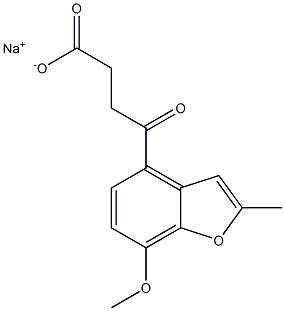 7-Methoxy-2-methyl-γ-oxo-4-benzofuranbutyric acid sodium salt Struktur