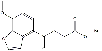 7-Methoxy-γ-oxo-4-benzofuranbutyric acid sodium salt Structure