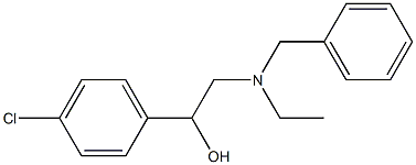 α-[(ベンジルエチルアミノ)メチル]-4-クロロベンジルアルコール 化学構造式