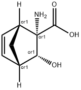 Bicyclo[2.2.1]hept-5-ene-2-carboxylic acid, 2-amino-3-hydroxy-, (1R,2S,3R,4S)-rel- (9CI) Struktur