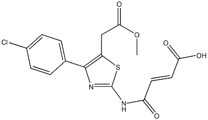 N-[5-Methoxycarbonylmethyl-4-(p-chlorophenyl)-2-thiazolyl]maleamidic acid|