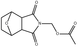 N-ヒドロキシメチル-7-オキサビシクロ[2.2.1]ヘプタン-2,3-ジカルボイミドアセタート 化学構造式