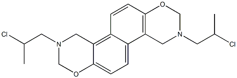 2,3,4,8,9,10-Hexahydro-3,9-bis(2-chloropropyl)naphtho[1,2-e:5,6-e']bis[1,3]oxazine,73816-78-1,结构式