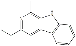 1-メチル-3-エチル-β-カルボリン 化学構造式