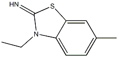 2(3H)-Benzothiazolimine,3-ethyl-6-methyl-(9CI) Struktur