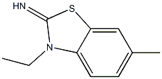 2(3H)-Benzothiazolimine,3-ethyl-6-methyl-(9CI) 结构式