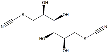 1,6-Dideoxy-1,6-di(thiocyanato)-D-mannitol 结构式