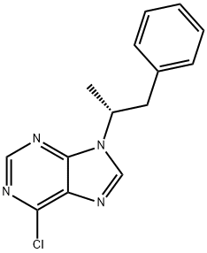 6-Chloro-9-[(R)-α-methylphenethyl]-9H-purine Structure