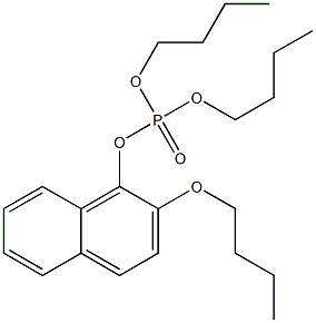 (2-Butoxy-1-naphtyl)dibutyl=phosphate Structure