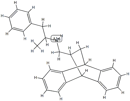 9,10-Dihydro-11-(α-methylphenethylaminomethyl)-9,10-ethanoanthracene Structure