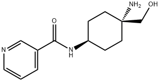 3-Pyridinecarboxamide,N-[cis-4-amino-4-(hydroxymethyl)cyclohexyl]-(9CI) Structure