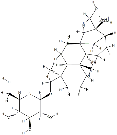 (16,17-Dihydroxykauran-18-yl)β-D-glucopyranoside Struktur