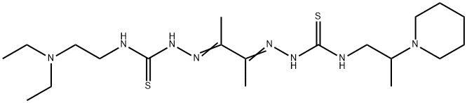4-[2-(Diethylamino)ethyl]-4'-(2-piperidinopropyl)[1,1'-(1,2-dimethyl-1,2-ethanediylidene)bisthiosemicarbazide]|