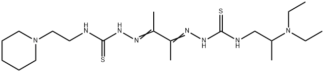4-[2-(Diethylamino)propyl]-4'-(2-piperidinoethyl)[1,1'-(1,2-dimethyl-1,2-ethanediylidene)bisthiosemicarbazide] Structure