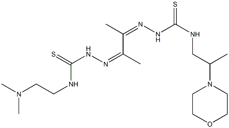 4-[2-(Dimethylamino)ethyl]-4'-(2-morpholinopropyl)[1,1'-(1,2-dimethyl-1,2-ethanediylidene)bisthiosemicarbazide] 结构式