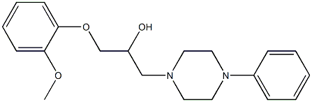 α-[(2-Methoxyphenoxy)methyl]-4-phenyl-1-piperazineethanol,74037-84-6,结构式