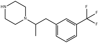 1-(α-Methyl-m-trifluoromethylphenethyl)piperazine Structure