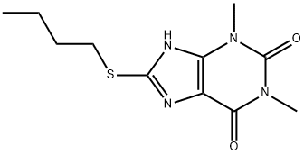 8-(Butylthio)theophyline 结构式