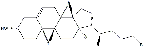 (3β)-24-BroMochol-5-en-3-ol 结构式