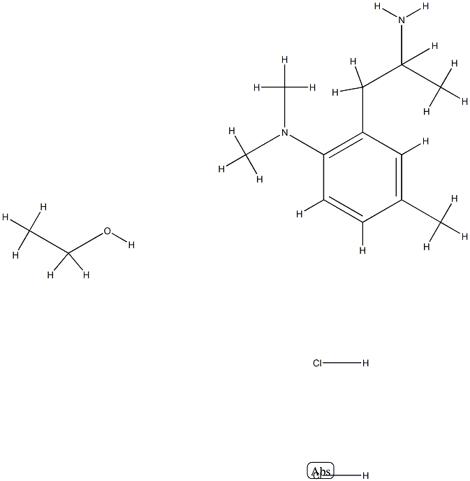 2-(2-aminopropyl)-N,N,4-trimethyl-aniline, ethanol, dihydrochloride 结构式