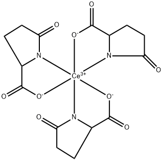 tris(5-oxo-L-prolinato-N1,O2)cerium Structure