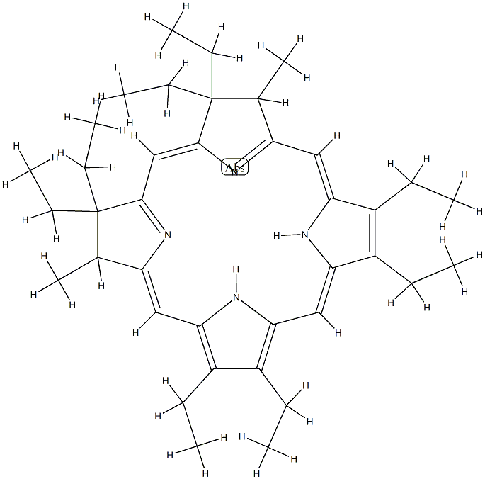 1,4-dimethyl-gemini-octaethylisobacteriochlorin,74071-45-7,结构式