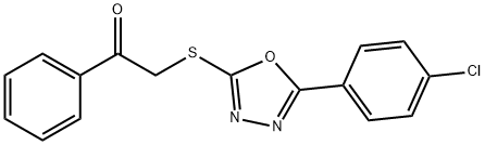 2-{[5-(4-chlorophenyl)-1,3,4-oxadiazol-2-yl]sulfanyl}-1-phenylethanone|