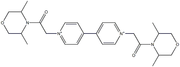 모르팜콰트(ISO)1,1'-비스(3,5-디메틸모르폴리노카르보닐메틸)-4,4'-비피리딜륨이온