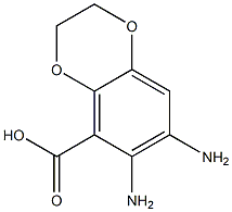 1,4-Benzodioxin-5-carboxylicacid,6,7-diamino-2,3-dihydro-(9CI) Structure