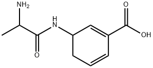 1,5-Cyclohexadiene-1-carboxylicacid,3-[(2-amino-1-oxopropyl)amino]-(9CI) 结构式