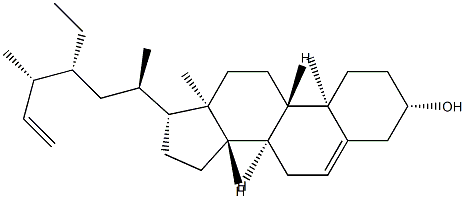 (23R,24S)-23-Ethyl-27-norergosta-5,25-dien-3β-ol Struktur
