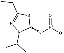 1,3,4-Thiadiazol-2(3H)-imine,5-ethyl-3-(1-methylethyl)-N-nitro-(9CI) Structure