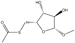 ba-D-Xylofuranoside, methyl 5-thio-, 5-acetate (9CI) Structure