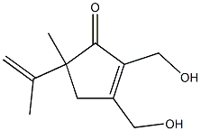 2-Cyclopenten-1-one,2,3-bis(hydroxymethyl)-5-methyl-5-(1-methylethenyl)-(9CI) 化学構造式