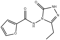 2-Furancarboxamide,N-(3-ethyl-1,5-dihydro-5-oxo-4H-1,2,4-triazol-4-yl)-(9CI) 结构式