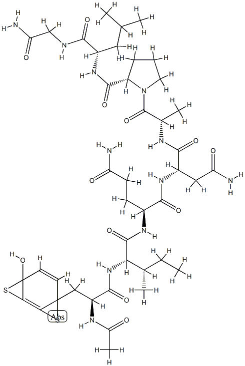 oxytocin, 1-alpha-mercaptoacetic acid-iso-Asn(5)- Struktur