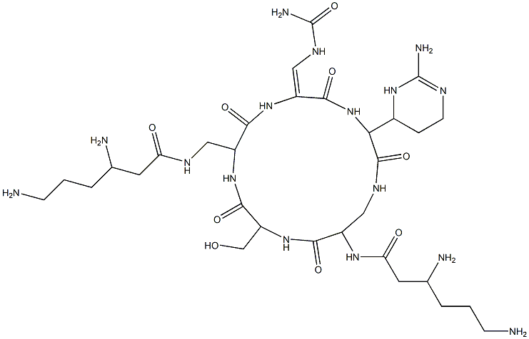 di-beta-lysyl capreomycin IIA 结构式