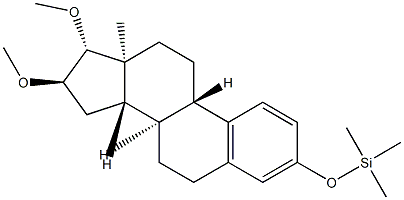 16α,17β-ジメトキシ-3-[(トリメチルシリル)オキシ]エストラ-1,3,5(10)-トリエン 化学構造式