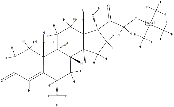 17-Hydroxy-6α-methyl-21-[(trimethylsilyl)oxy]pregn-4-ene-3,20-dione Struktur