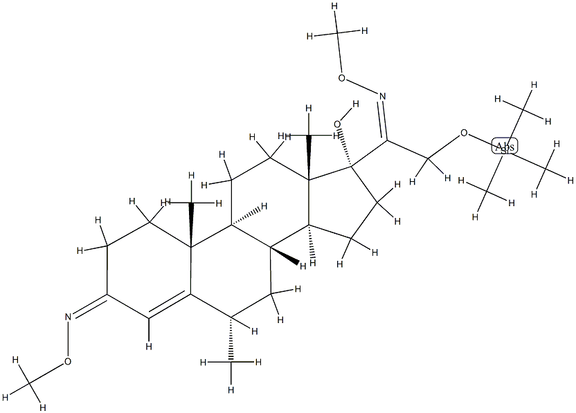 17-Hydroxy-6α-methyl-21-[(trimethylsilyl)oxy]pregn-4-ene-3,20-dione bis(O-methyl oxime)|