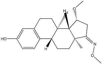 3-Hydroxy-15β-methoxyestra-1,3,5(10)-trien-17-one O-methyl oxime 结构式