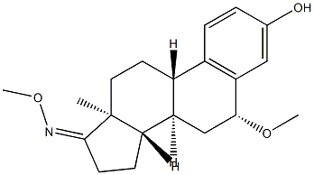 3-Hydroxy-6β-methoxyestra-1,3,5(10)-trien-17-one O-methyl oxime,74299-26-6,结构式