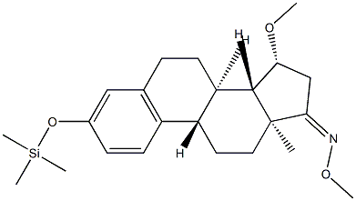 15β-Methoxy-3-[(trimethylsilyl)oxy]estra-1,3,5(10)-trien-17-one O-methyl oxime 结构式
