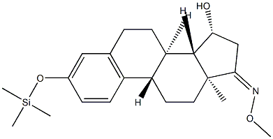 15β-Hydroxy-3-[(trimethylsilyl)oxy]estra-1,3,5(10)-trien-17-one O-methyl oxime Struktur