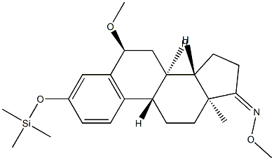 6α-Methoxy-3-[(trimethylsilyl)oxy]estra-1,3,5(10)-trien-17-one O-methyl oxime Struktur