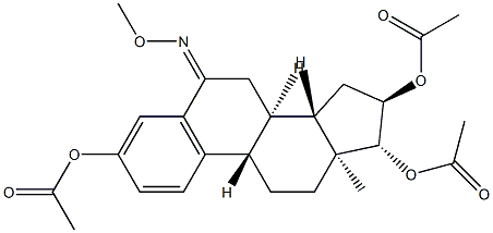 3,16α,17β-Triacetoxyestra-1,3,5(10)-trien-6-one O-methyl oxime 结构式