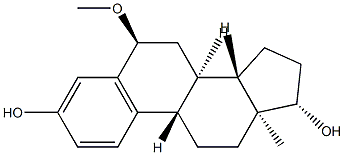6α-Methoxy-17β-estradiol 结构式